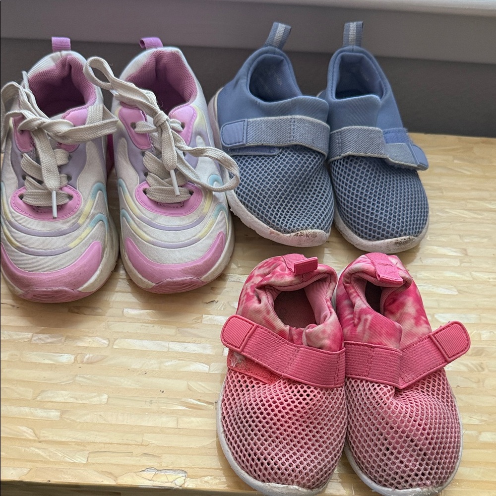 Stylish Kids Sneakers - Pink, Blue, and Multicolor